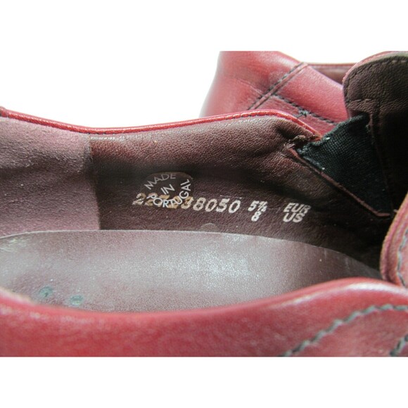 Mephisto Air-Techno Womens Red Leather Comfort Loafers Wedge Heel Size US 8 - Picture 3 of 12